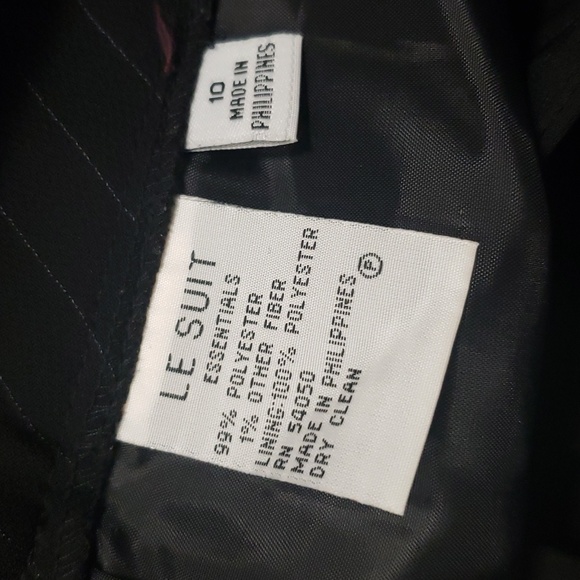 (10) Le Suit Essentials Pinstriped Straight Leg Lined Trousers Suiting Formal - Picture 3 of 9